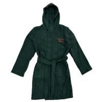 Халат мужской для бани и сауны, махровый с капюшоном и вышивкой р.50-54