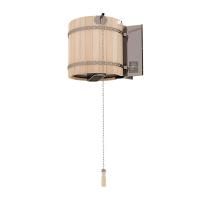 Обливное устройство Ливень МИНИ ПРО с деревянным обрамлением «светлое дерево», бак сделан из аустенитной марки стали (AISI 304)