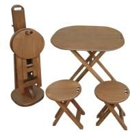 Комплект раскладной мебели "уДачный" (Ангарская сосна) R для бани