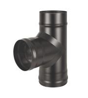 Тройник Black Везувий одноконтурный 90° (сталь 0,8 мм)