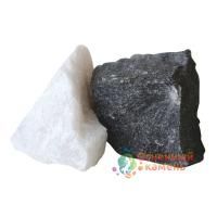 Камни для печей Огненный камень Микс Эко Дуэт (Кварц, Долерит)