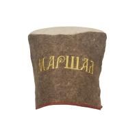 Шапка Кубанка "МАРШАЛ"серая для бани и сауны