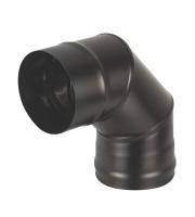Колено Black Везувий одноконтурное 90° 3 секции (сталь 0,5 мм)
