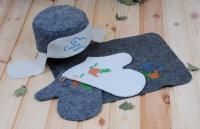 Комплект "С легким паром!" (4 предмета) для бани