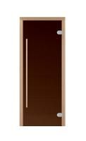 Дверь для сауны Aldo Оптима бронза матовый, ручка 1124 мм