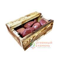 Камни для печей Огненный камень Малиновый кварцит шлифованный