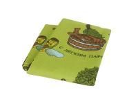 Накидка для бани х/б 150х100см с рисунком для бани и сауны