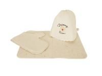 Комплект (шапка, коврик, рукавичка) для бани и сауны