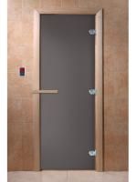 Дверь для бани и сауны Doorwood "Затмение" Графит матовый 700х1900 мм