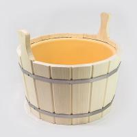 Шайка 8л с пластиковой вставкой (липа) СК для бани