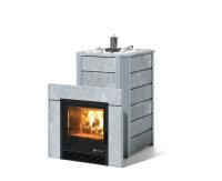 Дровяная печь ИзиСтим Ялта 25/2024 (в облицовке из камня) сталь AISI 430