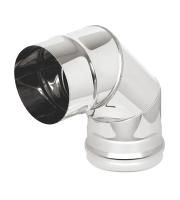 Колено Везувий одноконтурное 90° 3 секции (сталь 0,8 мм)