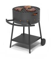 Мангал Везувий "Дачник" с чугунной решеткой "СТЕЙК" на подставке