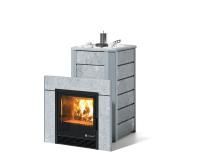 Дровяная печь ИзиСтим Ялта 15/2024 (в облицовке из камня) сталь AISI 321
