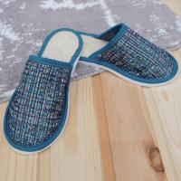 Тапочки закрытые "Гобелен. Кантри зеленый" женские для бани