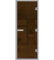 Дверь для хамам стеклянная Акма 60G бронза