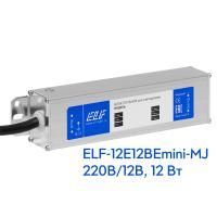 Понижающий трансформатор для светодиодных лент ELF-12E12BEmini-MJ, 220В/12В, 12 Вт