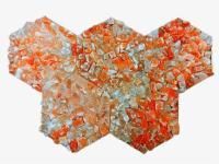 Соляное панно Шестигранник из кристаллов Гималайской соли (2-5см)