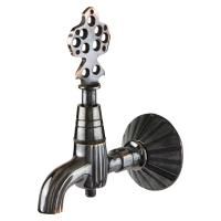 Кран латунный Steam&Water для хамама, Черненая медь (001-В)