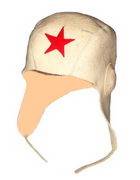 Шапка "ШЛЕМАФОН" белая с вышивкой для бани и сауны