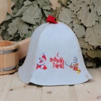 Шапка "С Новым годом! ДМ и олень" для бани
