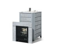 Газовая печь ИзиСтим Ялта 35/2024 (в облицовке из камня) сталь AISI 430 комплектация с САБК-40