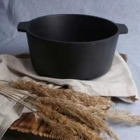 Кастрюля Литком чугунная со шлифованным дном, 4 литра