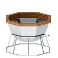 Банный чан AISI 304 8 граней на подставке