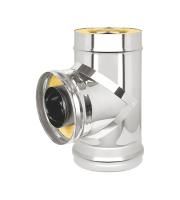 Сэндвич-тройник Везувий цинк+нерж. двухконтурный (сталь 0,8 мм)