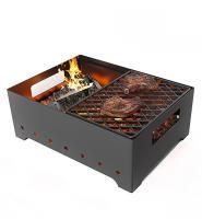Мангал Везувий "Турист" №2 с решеткой чугунной "СТЕЙК"