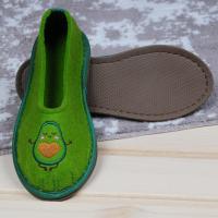 Тапочки-балетки "Авокадо" женские для бани