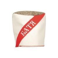 Шапка Кубанка "БАТЯ" белая для бани и сауны