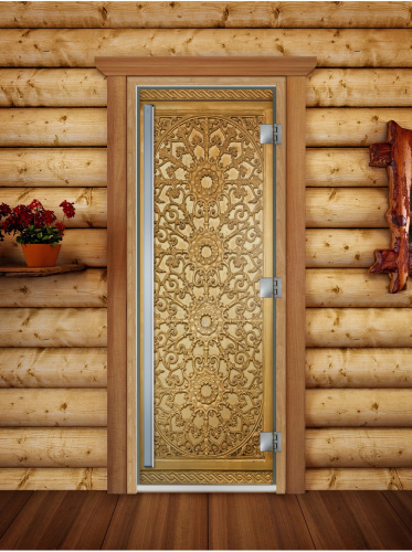 Дверь для бани и сауны Doorwood Престиж Фотопечать А021