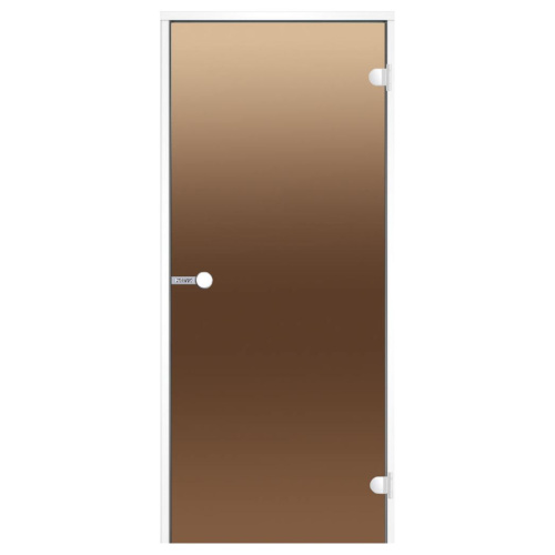 Дверь для хамам стеклянная Harvia Alu бронза (белый)