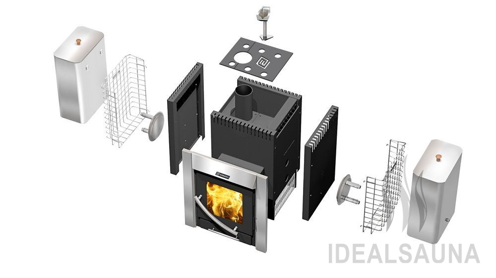 Дровяная печь Ермак 3D