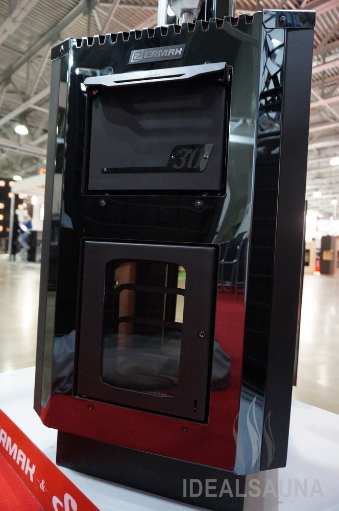 Дровяная печь Ермак Люкс Black