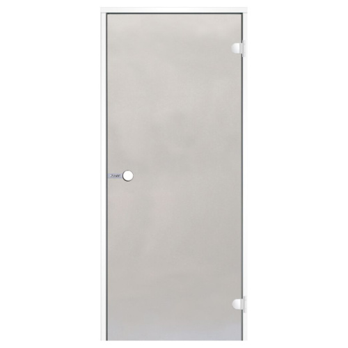 Дверь для хамам стеклянная Harvia Alu сатин (белый)